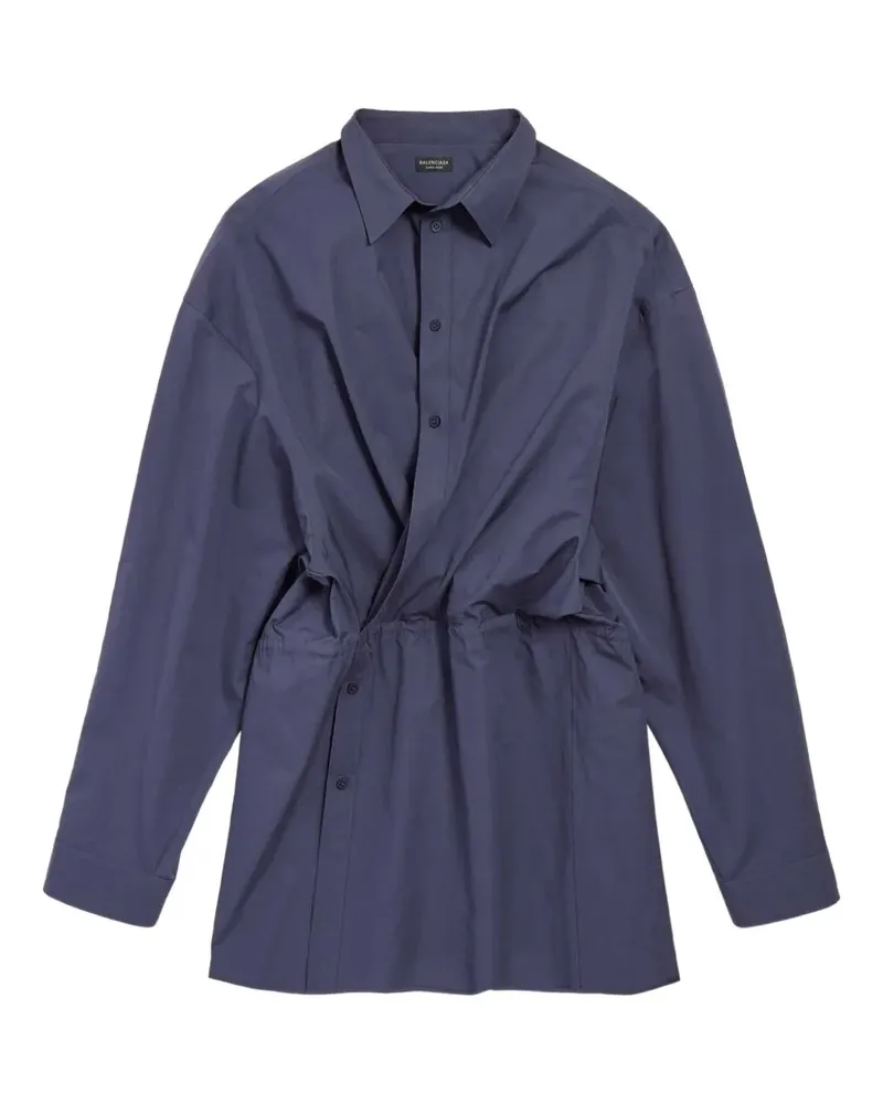 Balenciaga Kurzes Hemdkleid - Blau Blau