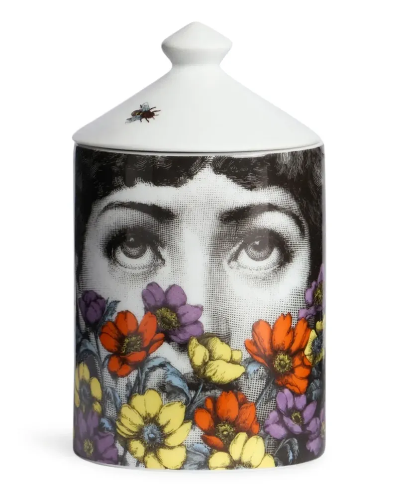Fornasetti Se Poi Tra i Fiori Decor "Giardino Segreto" Kerze (310g) - Weiß Weiß