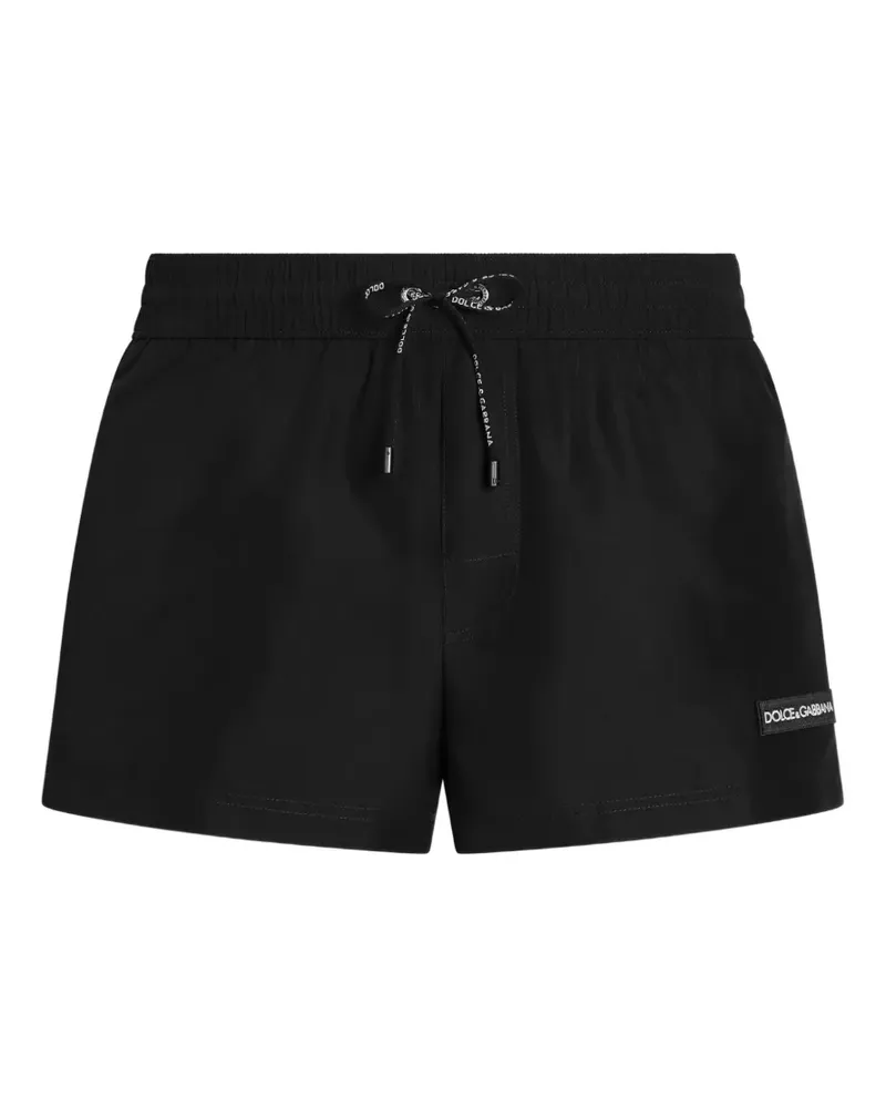 Dolce & Gabbana Badeshorts aus Canvas - Schwarz Schwarz