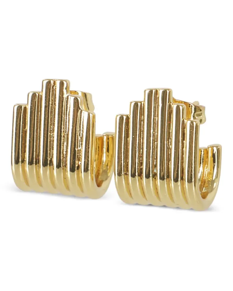 Federica Tosi Lobo Lea ribbed earrings - Gold Gold