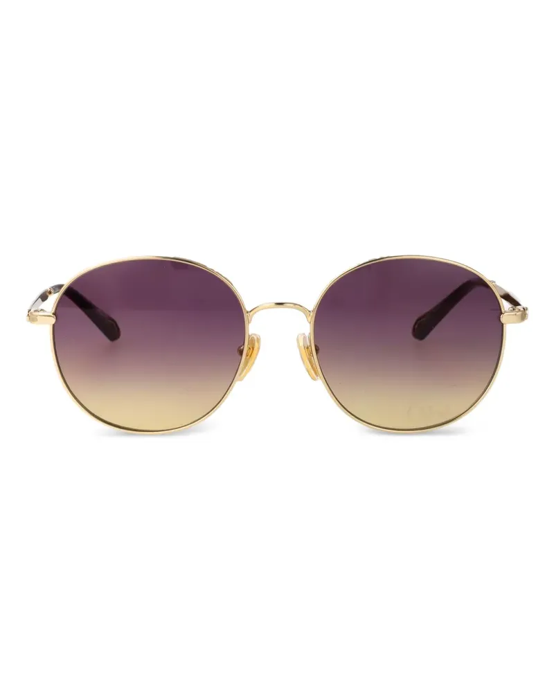 Chloé Sonnenbrille mit rundem Gestell - Gold Gold