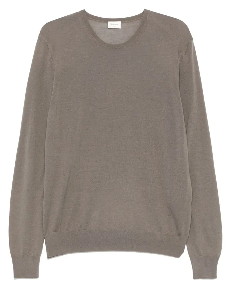 Saint Laurent T-Shirt aus Wolle - Grau Grau