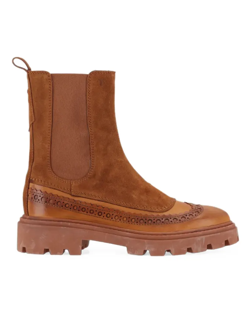 TOD'S brogue-detail Chelsea boots - Braun Braun