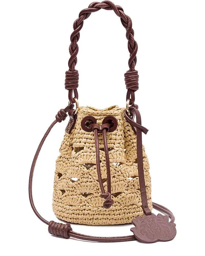 ISLA Gehäkelte Mini-Tasche - Nude Nude