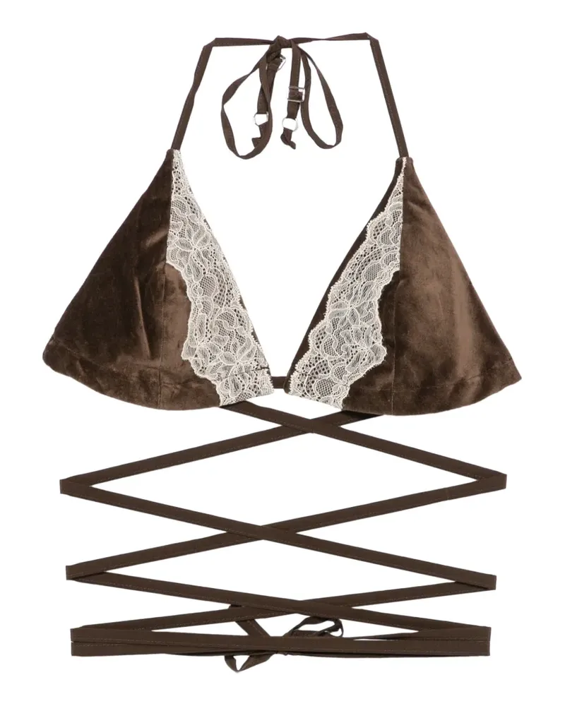 Jejia Oberteil mit Spitze - Braun Braun