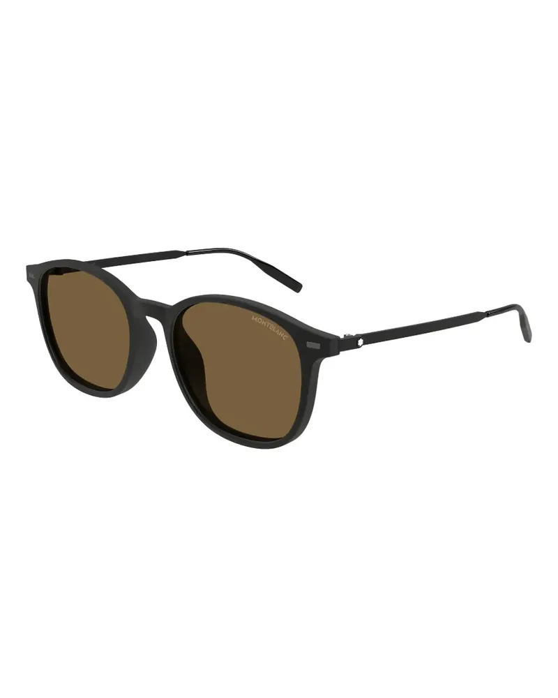 Montblanc round-frame sunglasses - Schwarz Schwarz