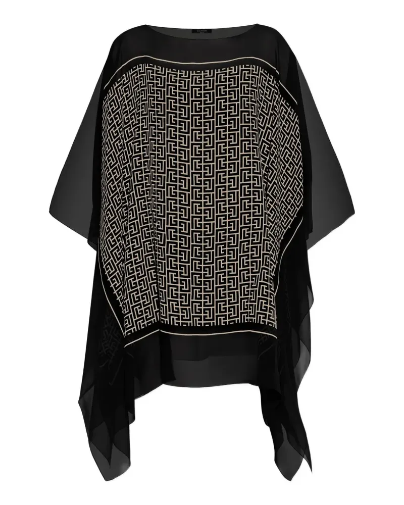 Balmain geometric-print beach dress - Schwarz Schwarz