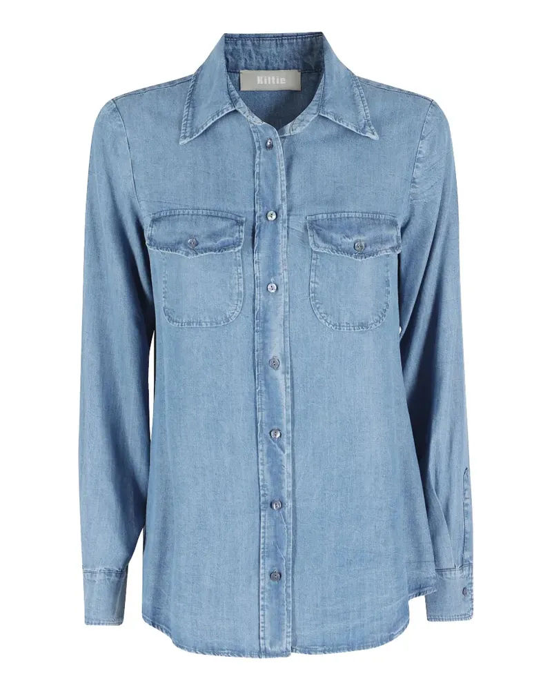KILTIE flap-pocket denim shirt - Blau Blau