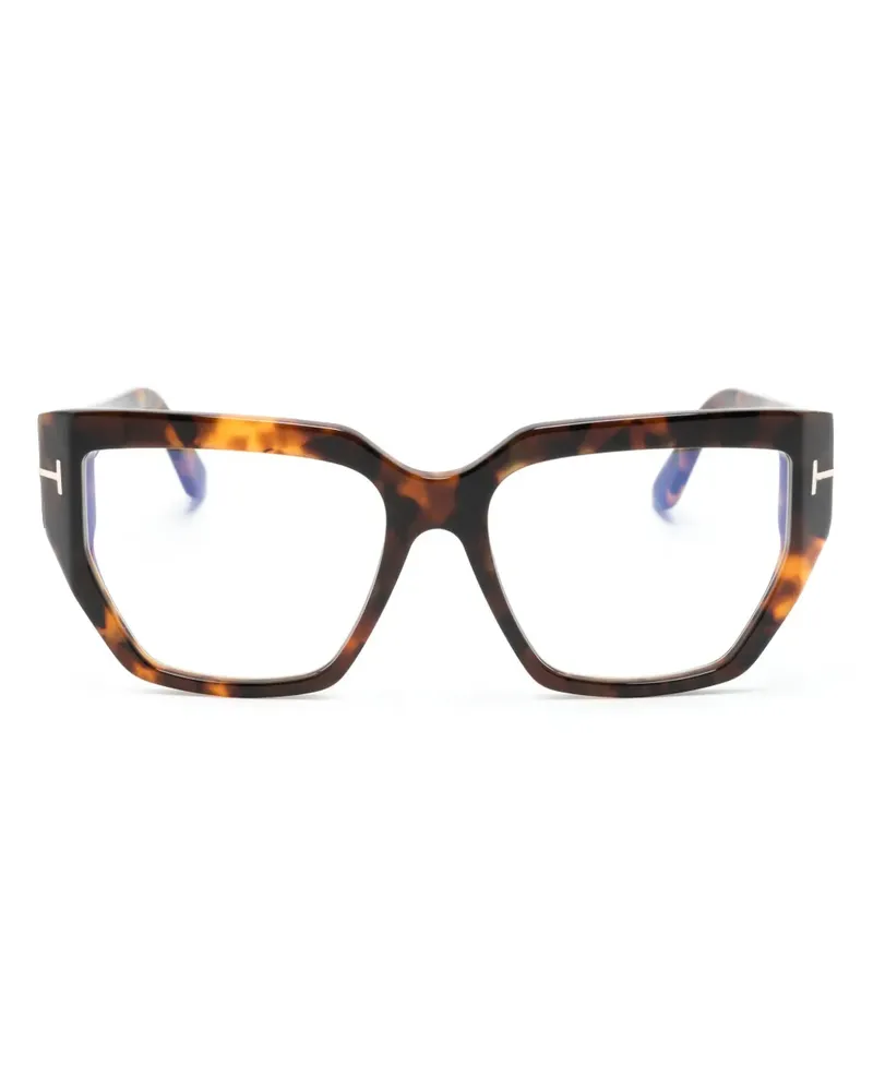 Tom Ford Brille mit geometrischem Gestell - Braun Braun