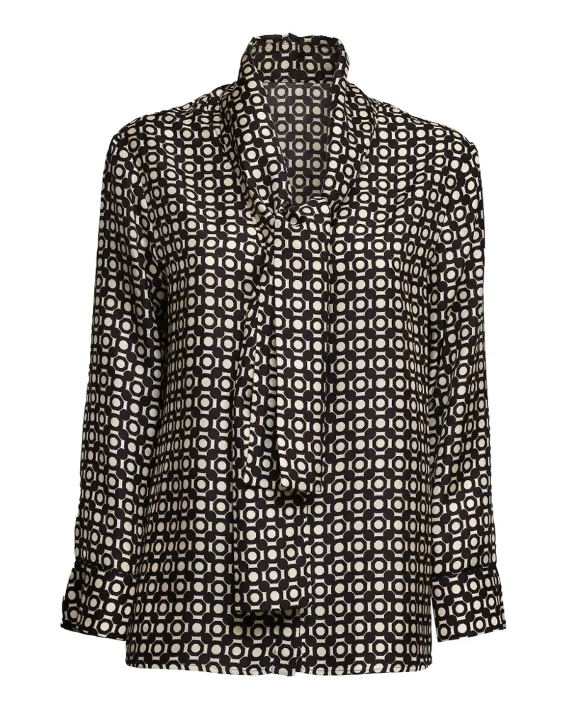 Max Mara Vittoria Hemd mit Print - Weiß Weiß