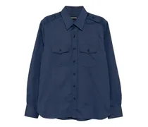 Hemd im Military-Look - Blau