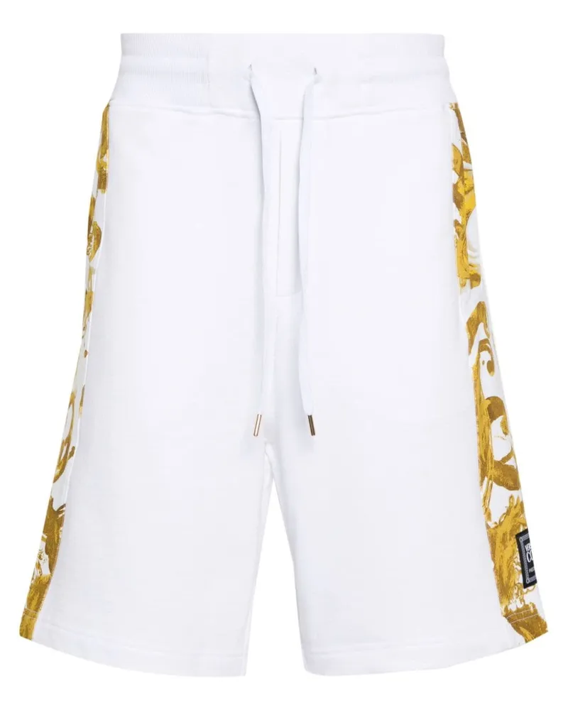 Versace Jeans Watercolour Couture Shorts Weiß