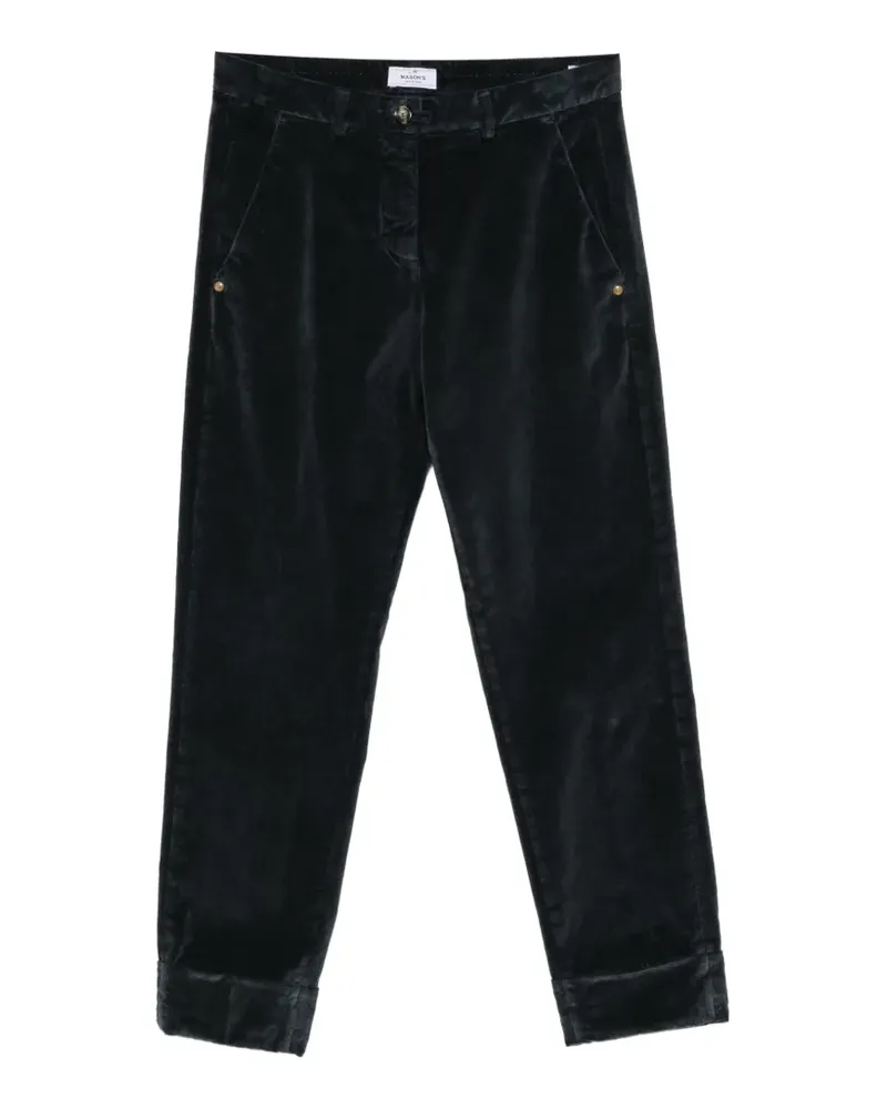 Mason's Hose mit Knopfverschluss und Umschlag - Blau Blau