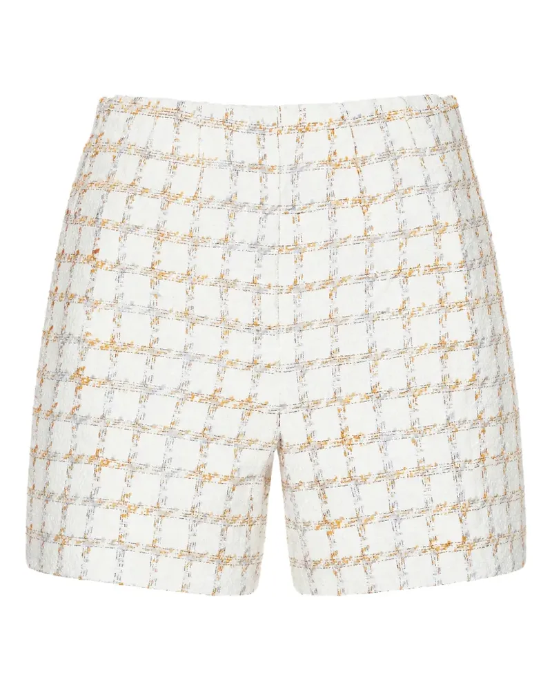 Veronica Beard Jazmin chesck-pattern shorts - Weiß Weiß