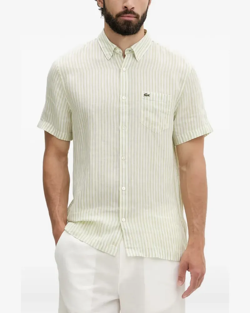 Lacoste striped short-sleeve shirt - Grün Grün