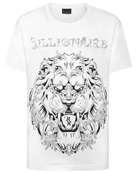 Billionaire T-Shirt mit Logo-Print Weiß