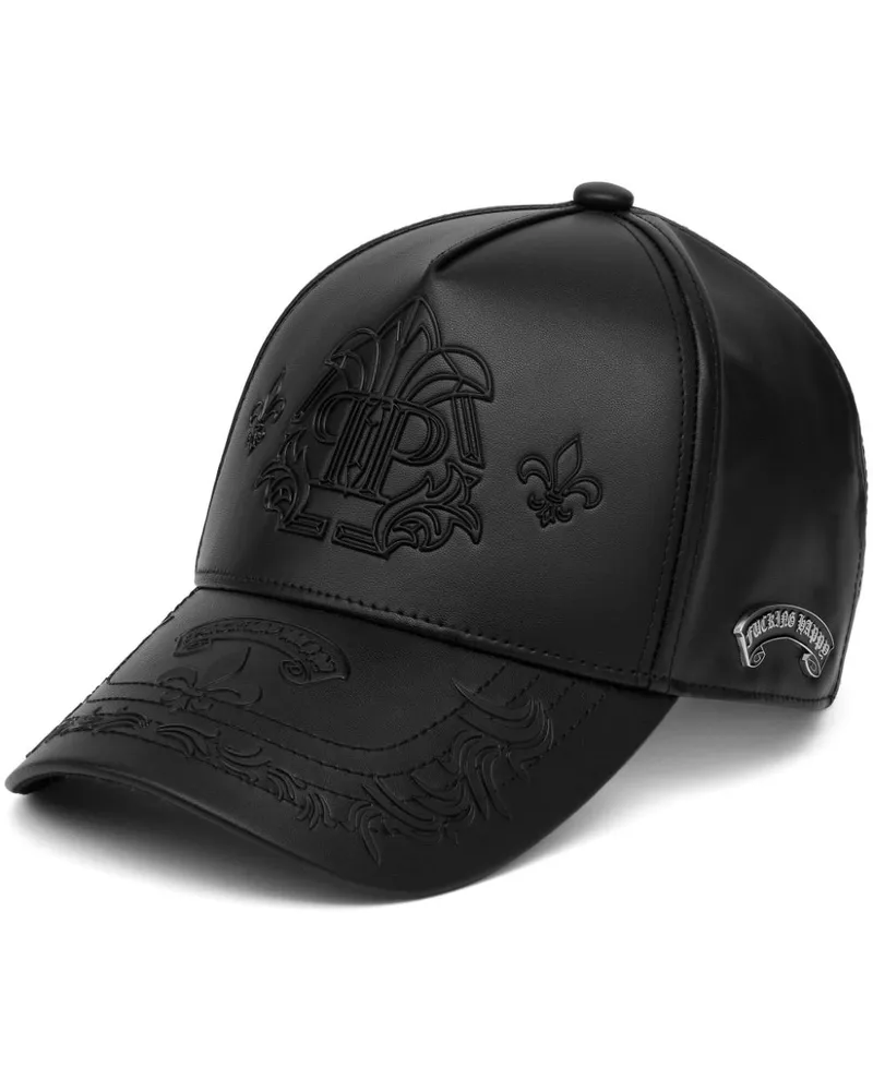 Philipp Plein Gothic Plein Baseballkappe - Schwarz Schwarz