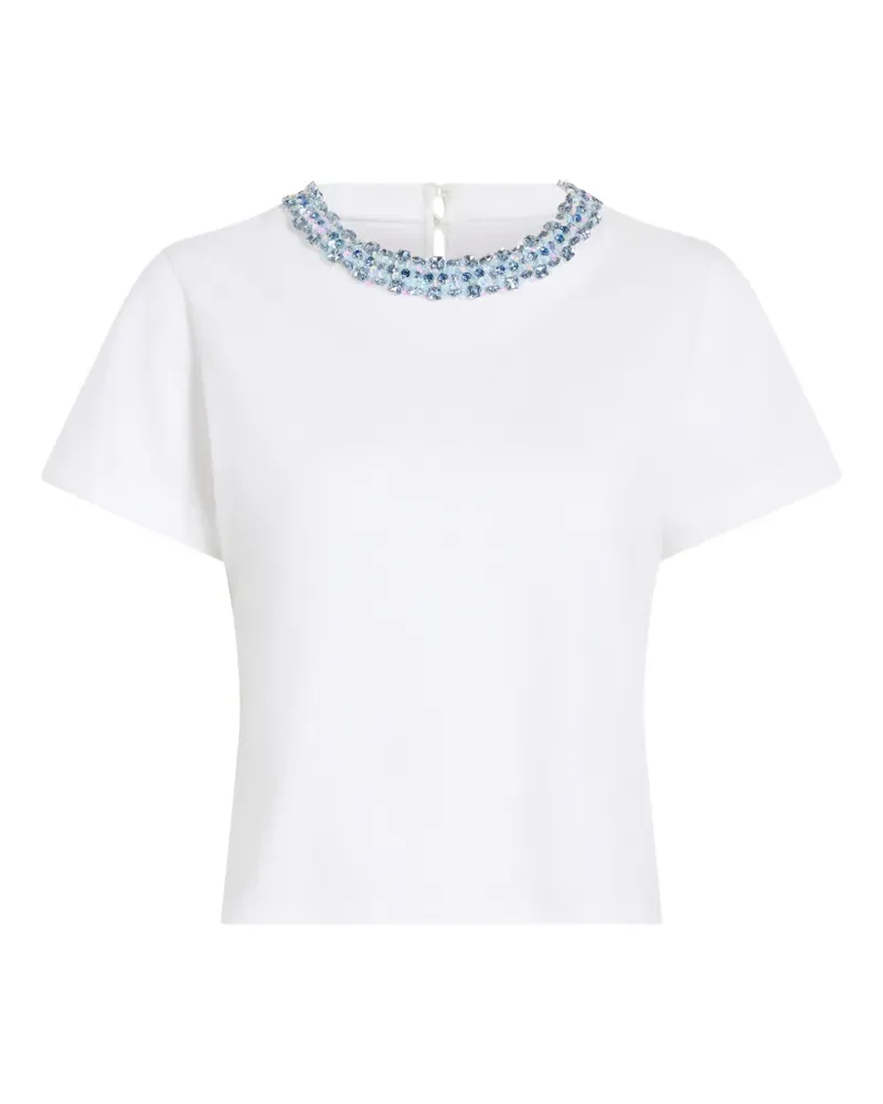 Cinq à Sept Oberteil mit verziertem Ausschnitt - Weiß Weiß