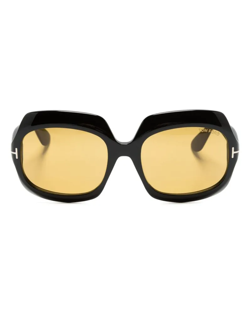 Tom Ford Ren Oversized-Sonnenbrille - Schwarz Schwarz