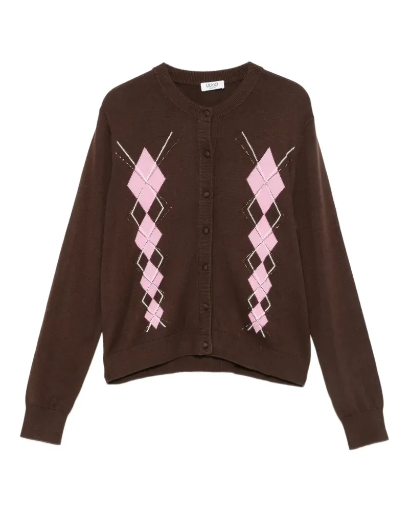 Liu Jo Cardigan mit Strass - Braun Braun