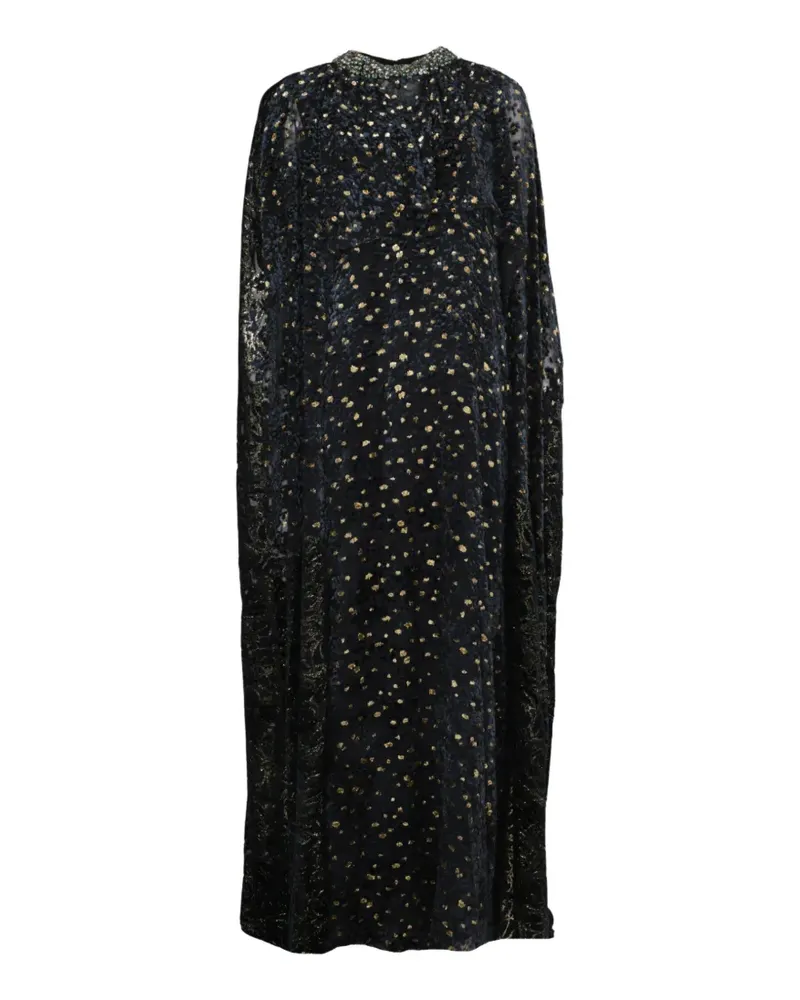 Biyan beaded-neckline fil-coupé dress - Schwarz Schwarz