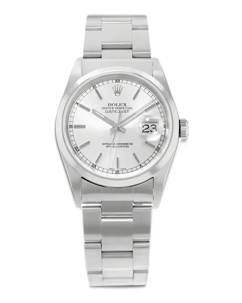 Rolex 2002 Datejust Armbanduhr 36mm - Silber Silber