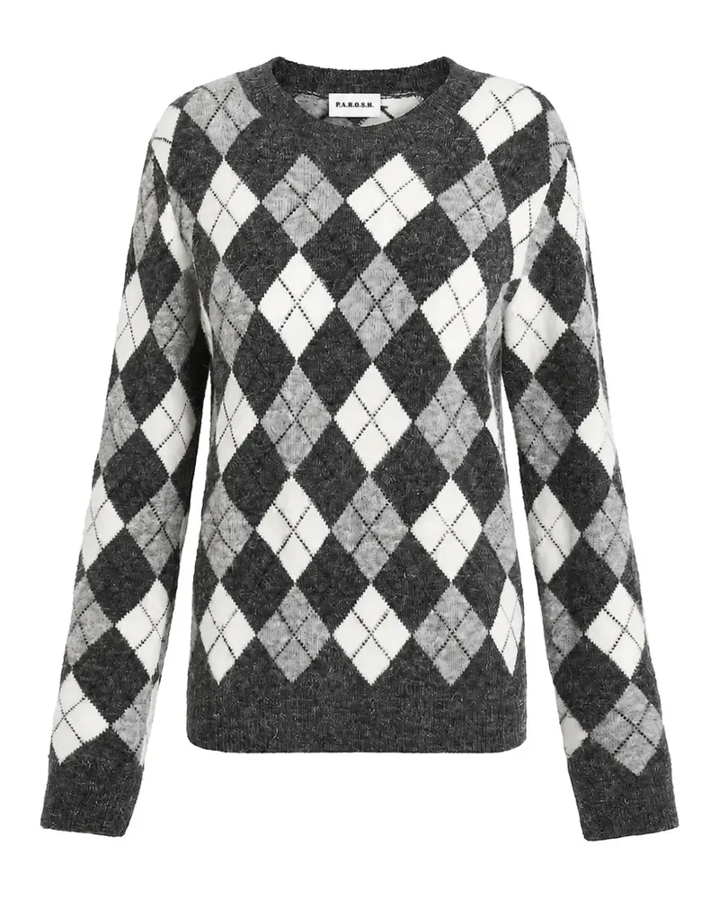 P.A.R.O.S.H. P.A.R.O H. argyle-intarsia sweater - Grau Grau