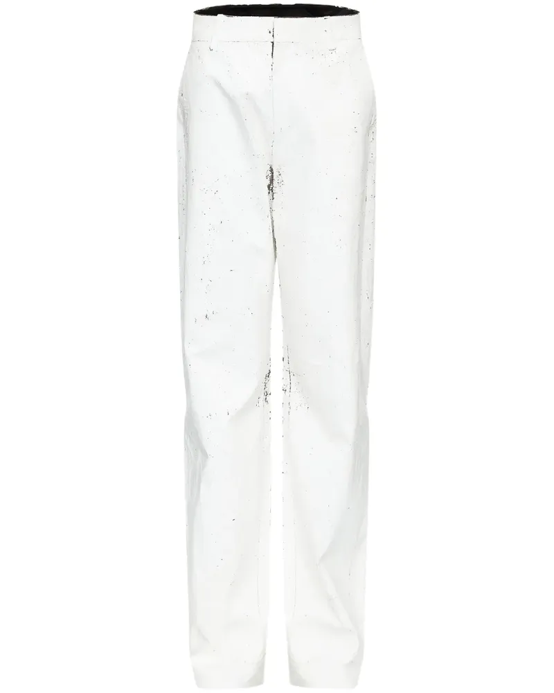 Maison Margiela Beschichtete Hose - Weiß Weiß