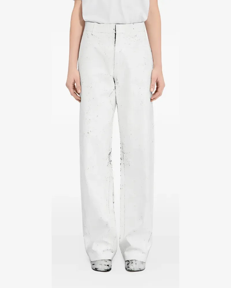 Maison Margiela Beschichtete Hose - Weiß Weiß