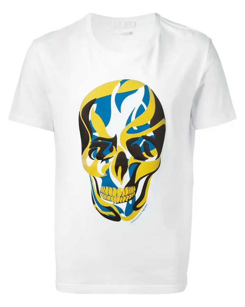 Alexander McQueen T-Shirt mit Totenkopf-Print - Weiß Weiß
