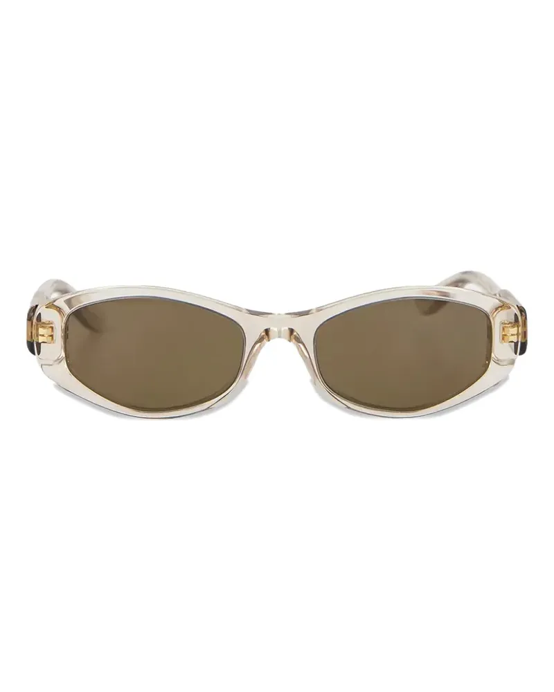 Balenciaga Nova oval-frame sunglasses - Nude Nude