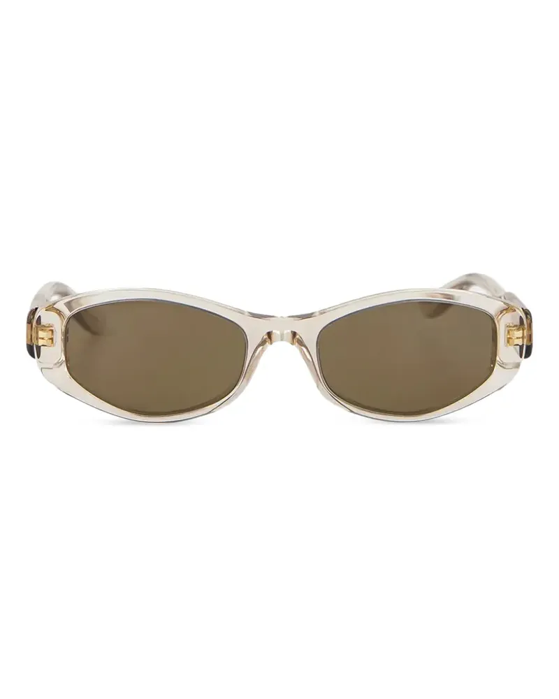 Balenciaga Sonnenbrille mit ovalem Gestell - Nude Nude