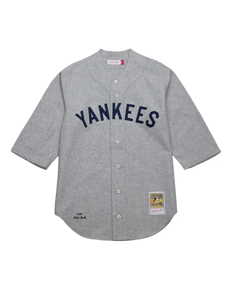 Mitchell & Ness MLB Yankees 1929 Babe Ruth Hemd - Grau Grau