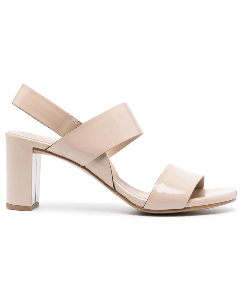 Roberto del Carlo Pumps aus Lackleder 75mm Nude