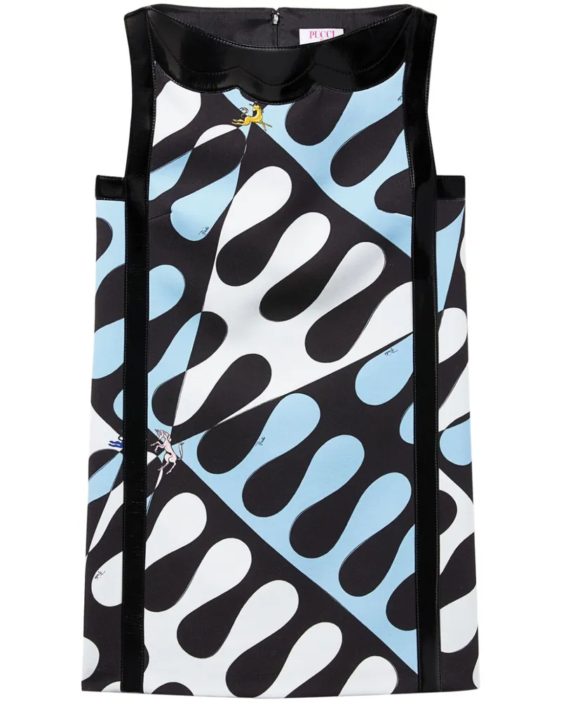 Emilio Pucci Minikleid mit Leocorno-Print - Blau Blau