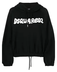 Dsquared2 Hoodie mit Logo-Print Schwarz