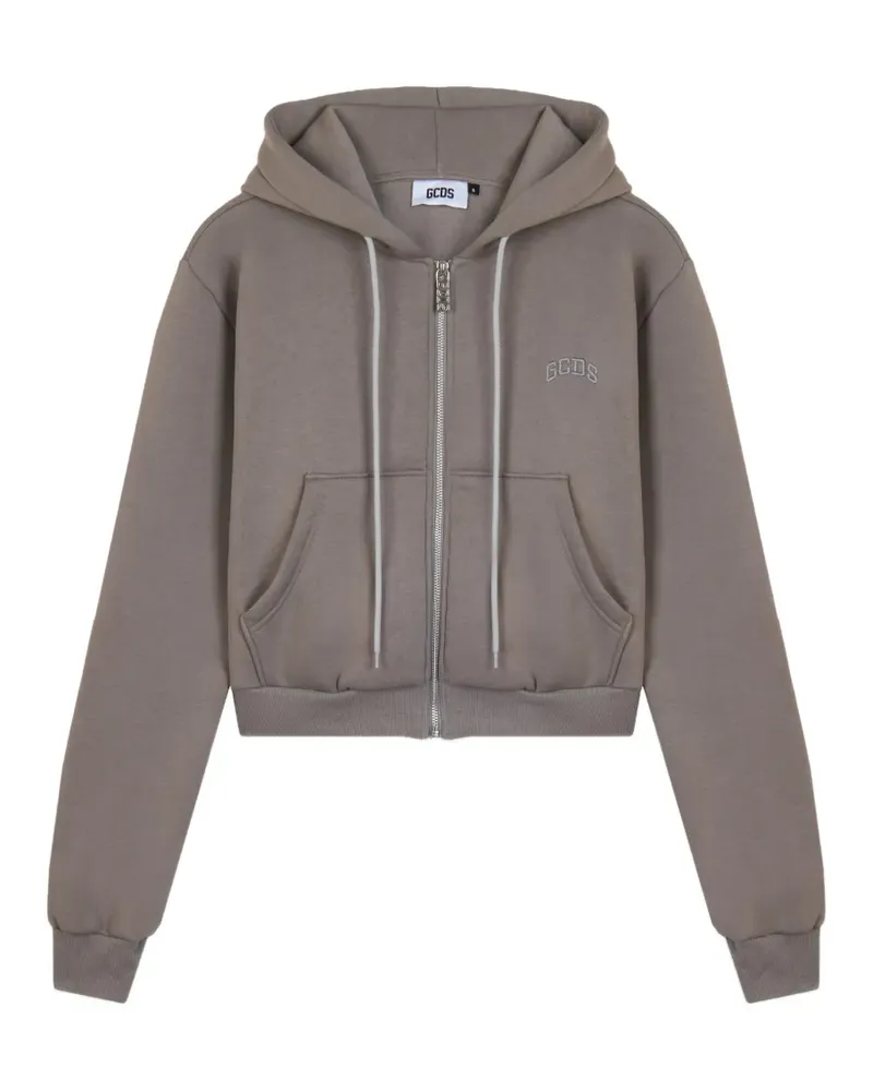 GCDS Kapuzenjacke mit Logo-Stickerei - Nude Nude