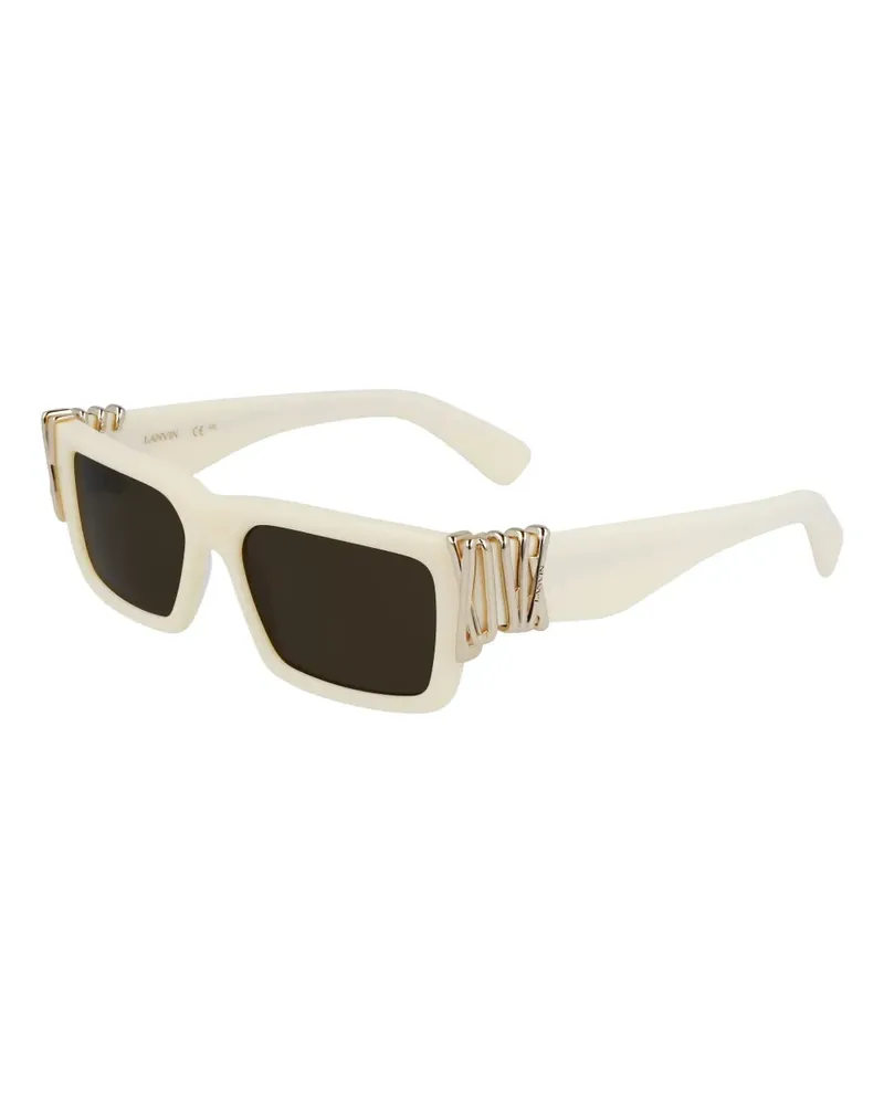 Lanvin Sonnenbrille mit eckigem Gestell - Nude Nude