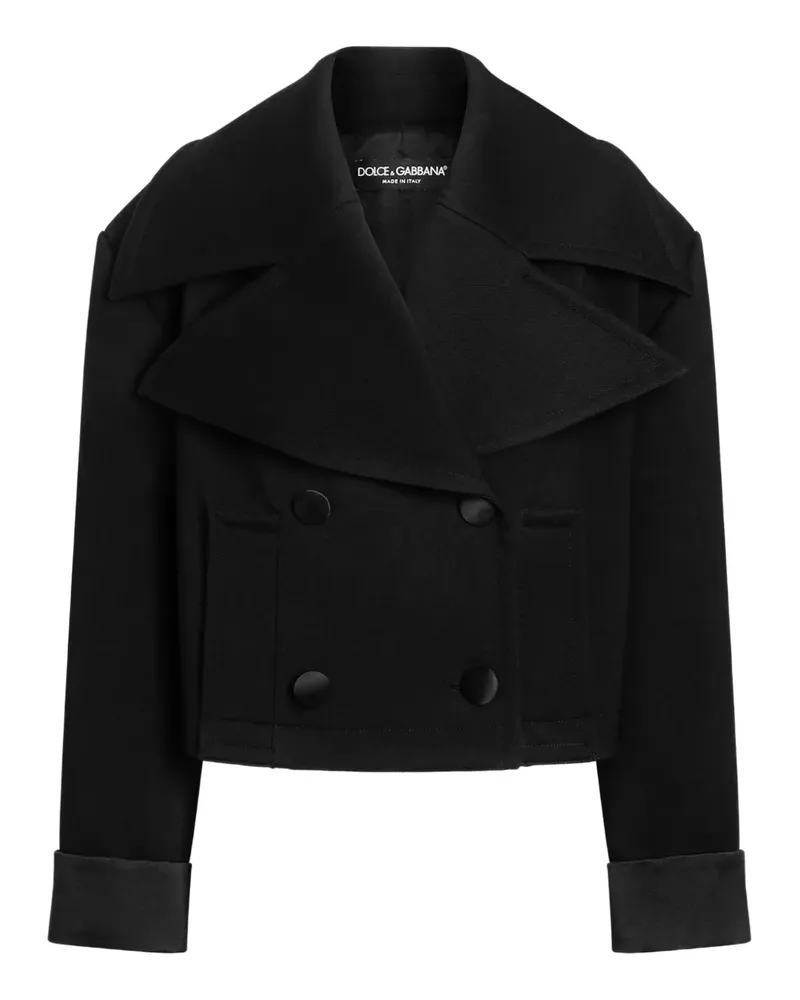 Dolce & Gabbana Doppelreihige Cropped-Jacke - Schwarz Schwarz