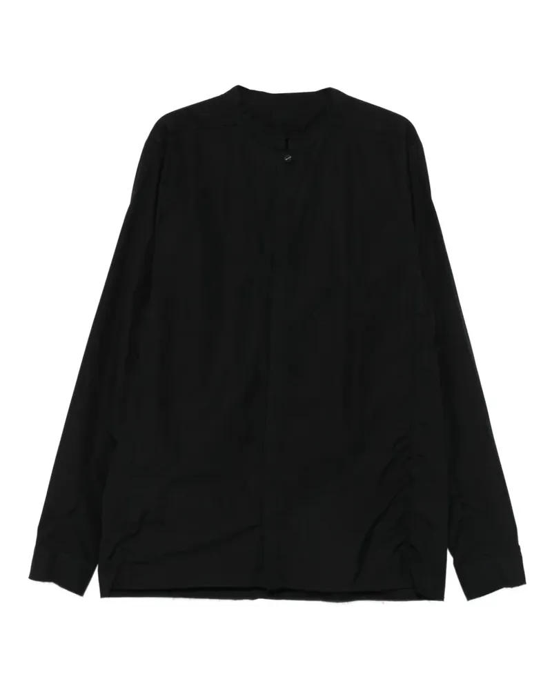 THOM KROM Hemd mit gerafftem Detail - Schwarz Schwarz
