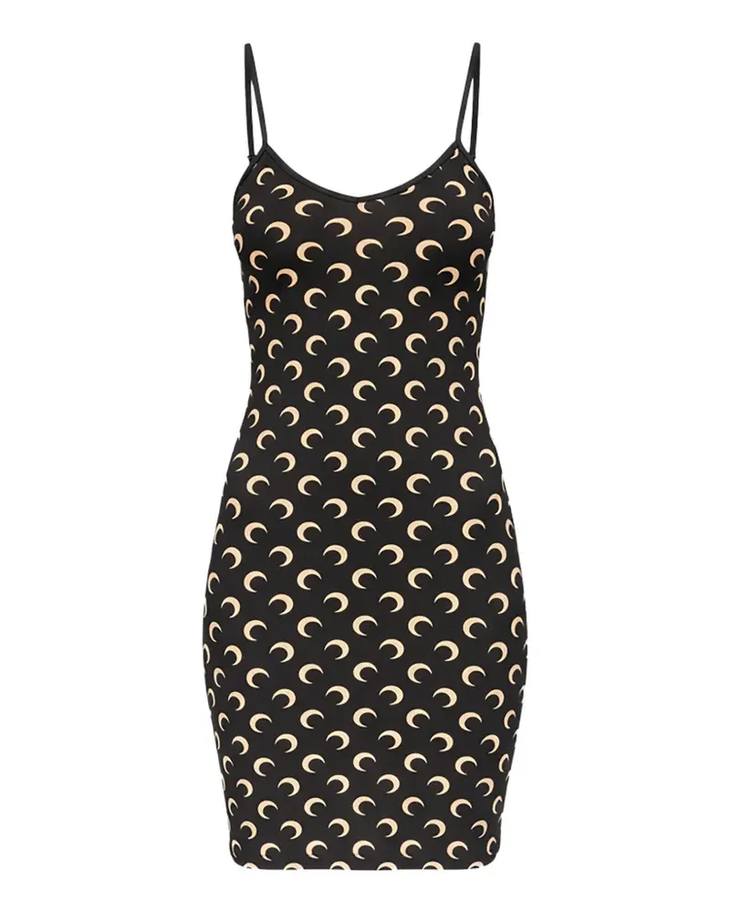 Marine Serre moon-print minidress - Schwarz Schwarz