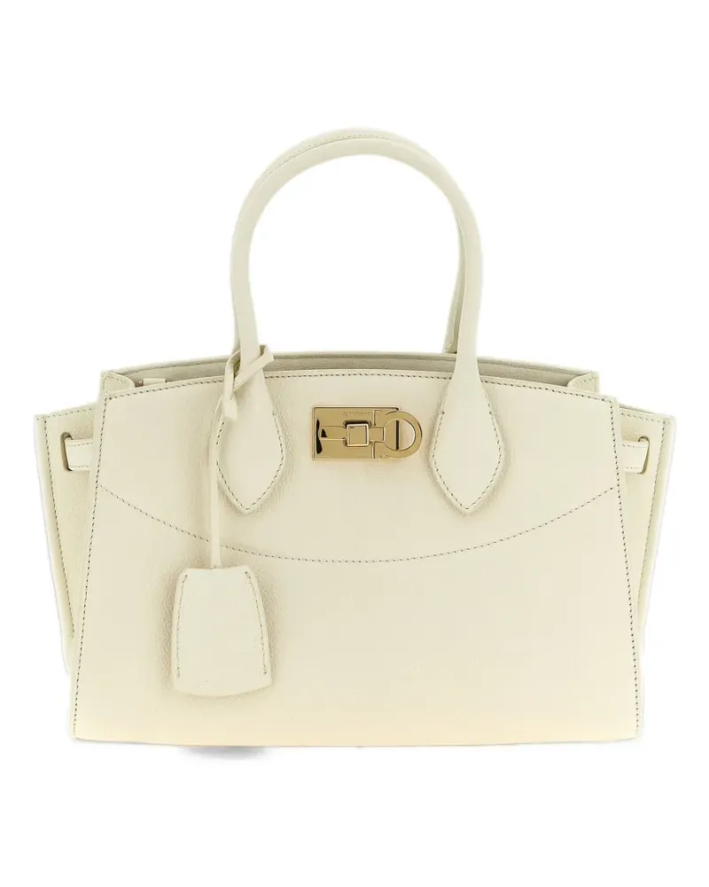 Ferragamo M Studio pebbled leather tote bag - Nude Nude