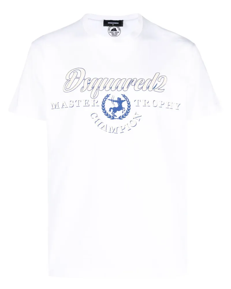 Dsquared2 T-Shirt mit Logo-Print - Weiß Weiß