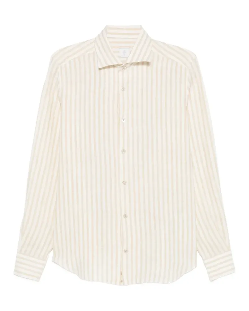 Eleventy striped linen shirt - Nude Nude
