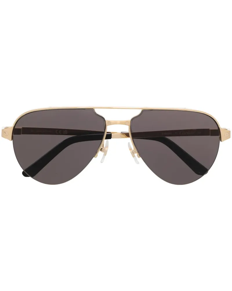 Cartier Getönte Pilotenbrille - Gold Gold