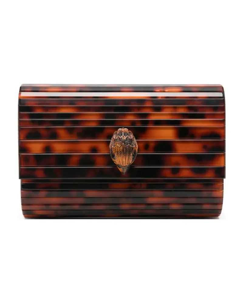 Kurt Geiger Mini Party Eagle Clutch in Schildpattoptik - Braun Braun
