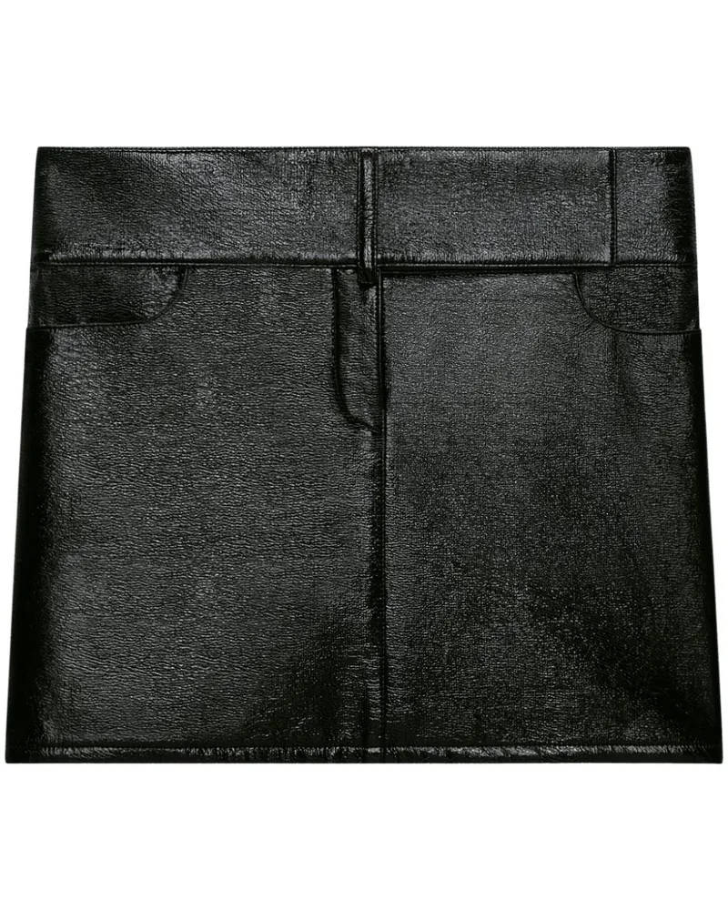 Courrèges Minirock mit Gürtel - Schwarz Schwarz