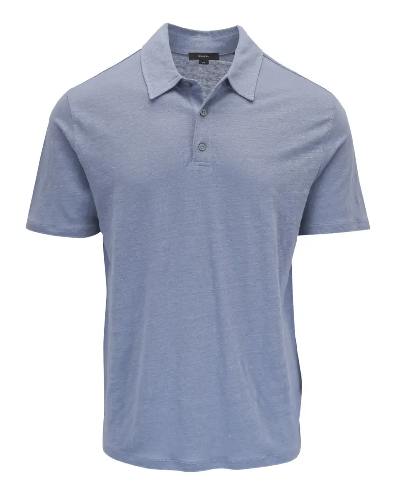 Vince Poloshirt aus Leinen - Blau Blau