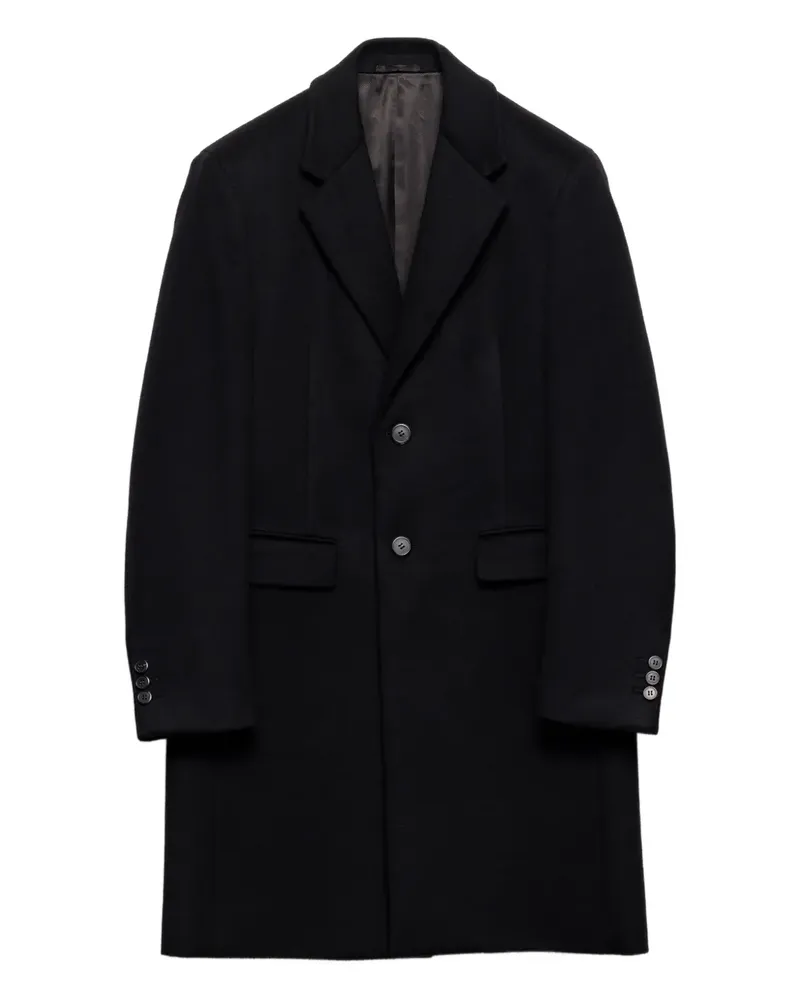 Prada Wollmantel mit fallendem Revers - Schwarz Schwarz
