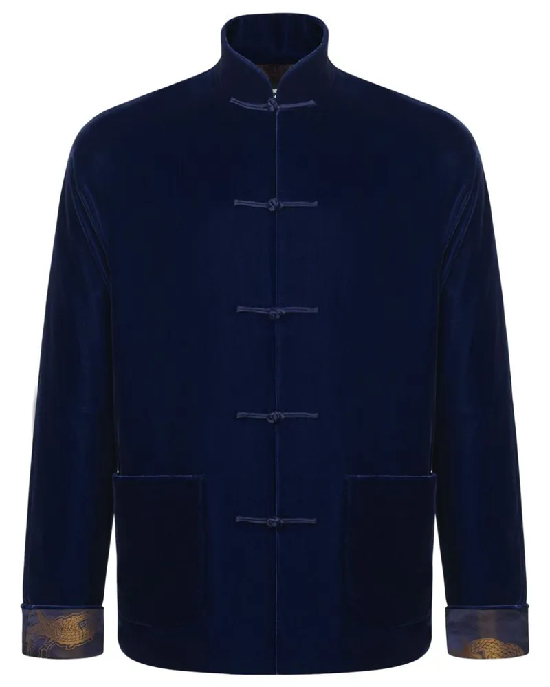 Shanghai Tang Jacke mit Seidenfutter - Blau Blau